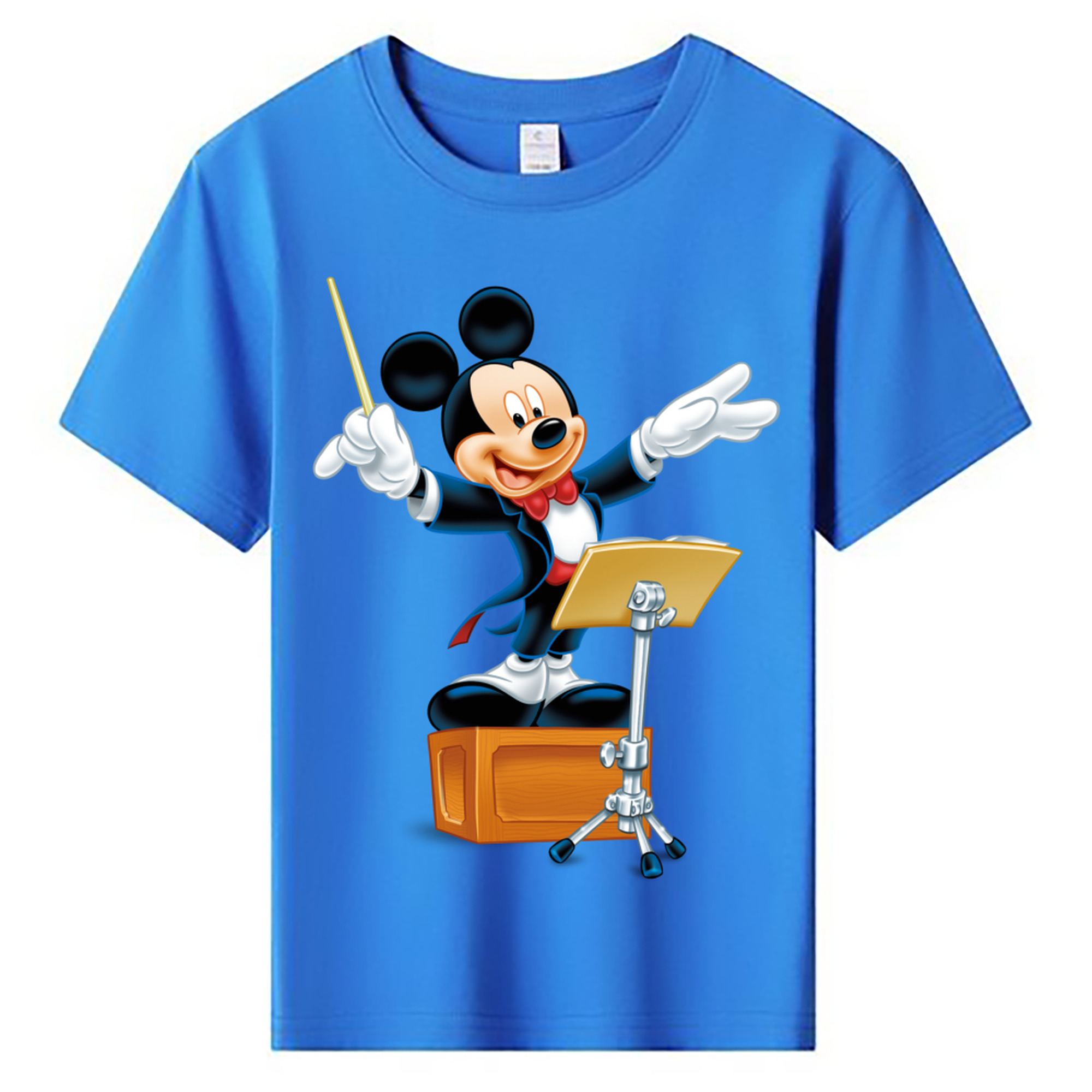 ミッキーマウス Mickey Mouse 綿100％キッズTシャツ（フロントプリント）